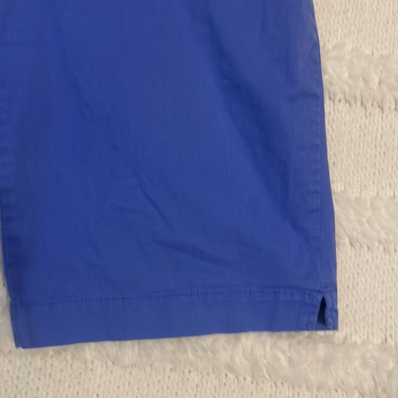 Karen Scott Bermuda shorts light blue pockets back elastic waist cotton size 10P - Picture 6 of 11